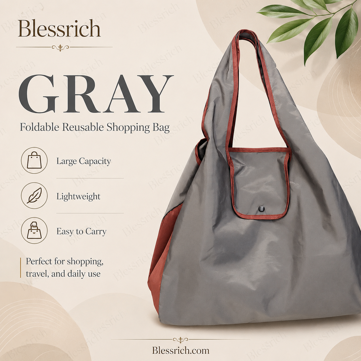 ๐๏ธ Foldable Reusable Shopping Bag โ Large Capacity, Lightweight & Washable