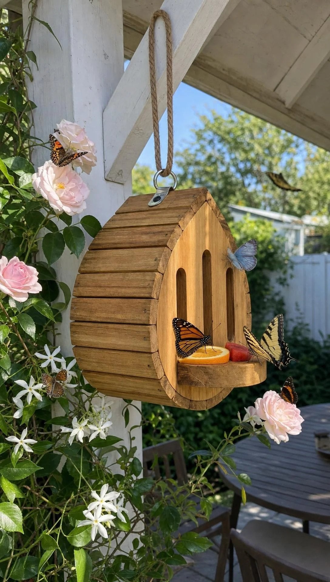 šHandmade Garden Butterfly House with Feeder Stationš¦