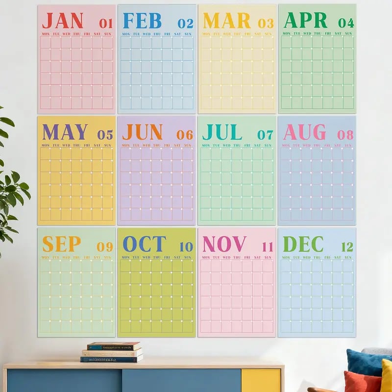 📅 Back to School Large Wall Calendar | The Ultimate Family Wall Calendar & Dry Erase Planner 🏡