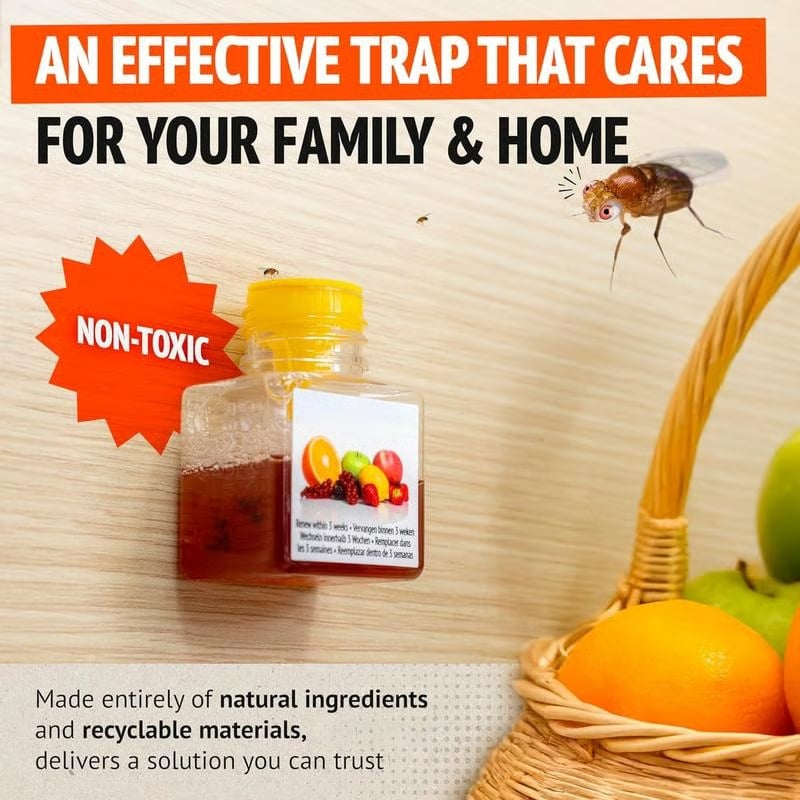 LAST DAY BUY 2 GET 1 FREEš„Ultra-Strong Fruit Fly Trap - User Friendly (Up to 3 Weeks per Bottle)