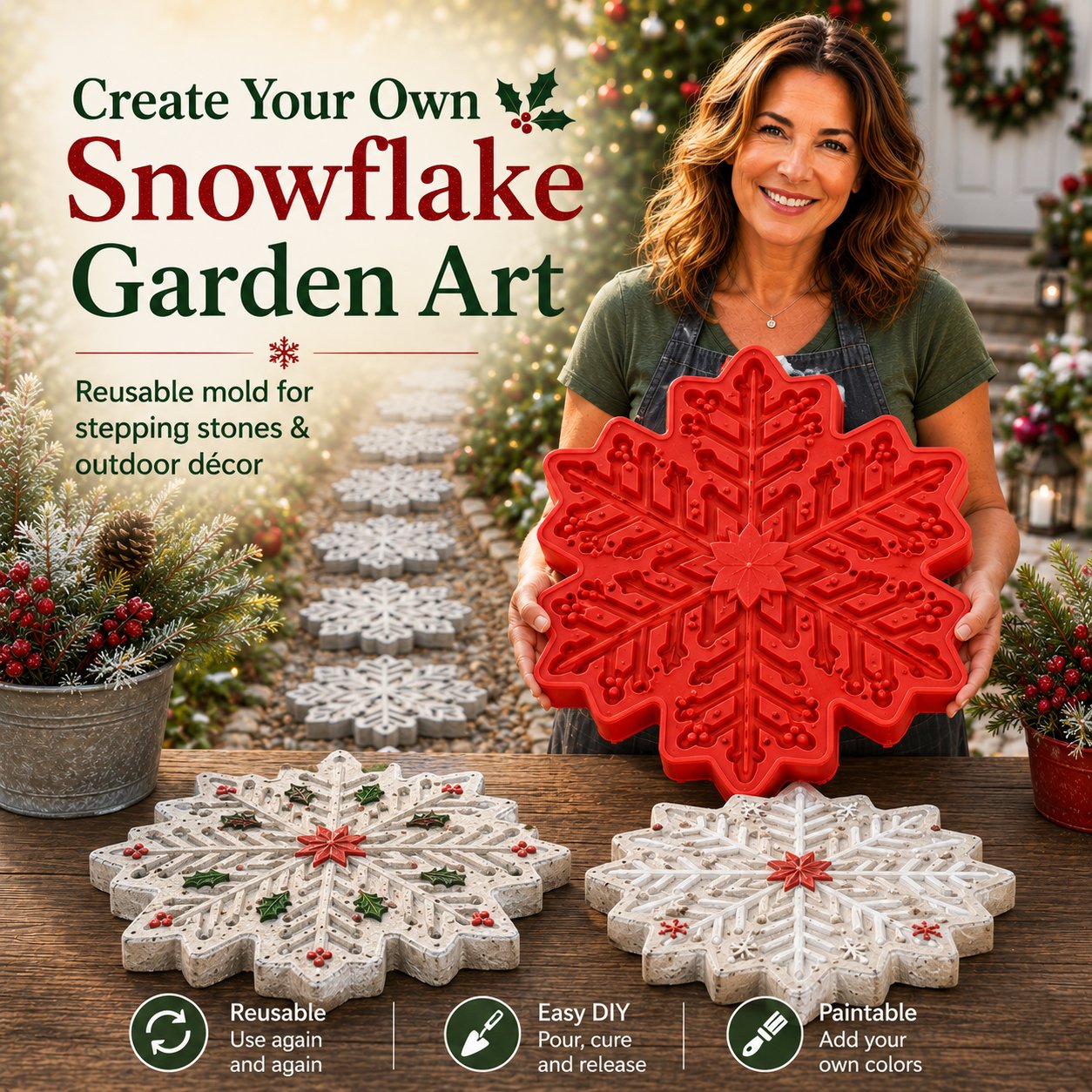 π» Reusable Sunflower Stepping Stone Mold