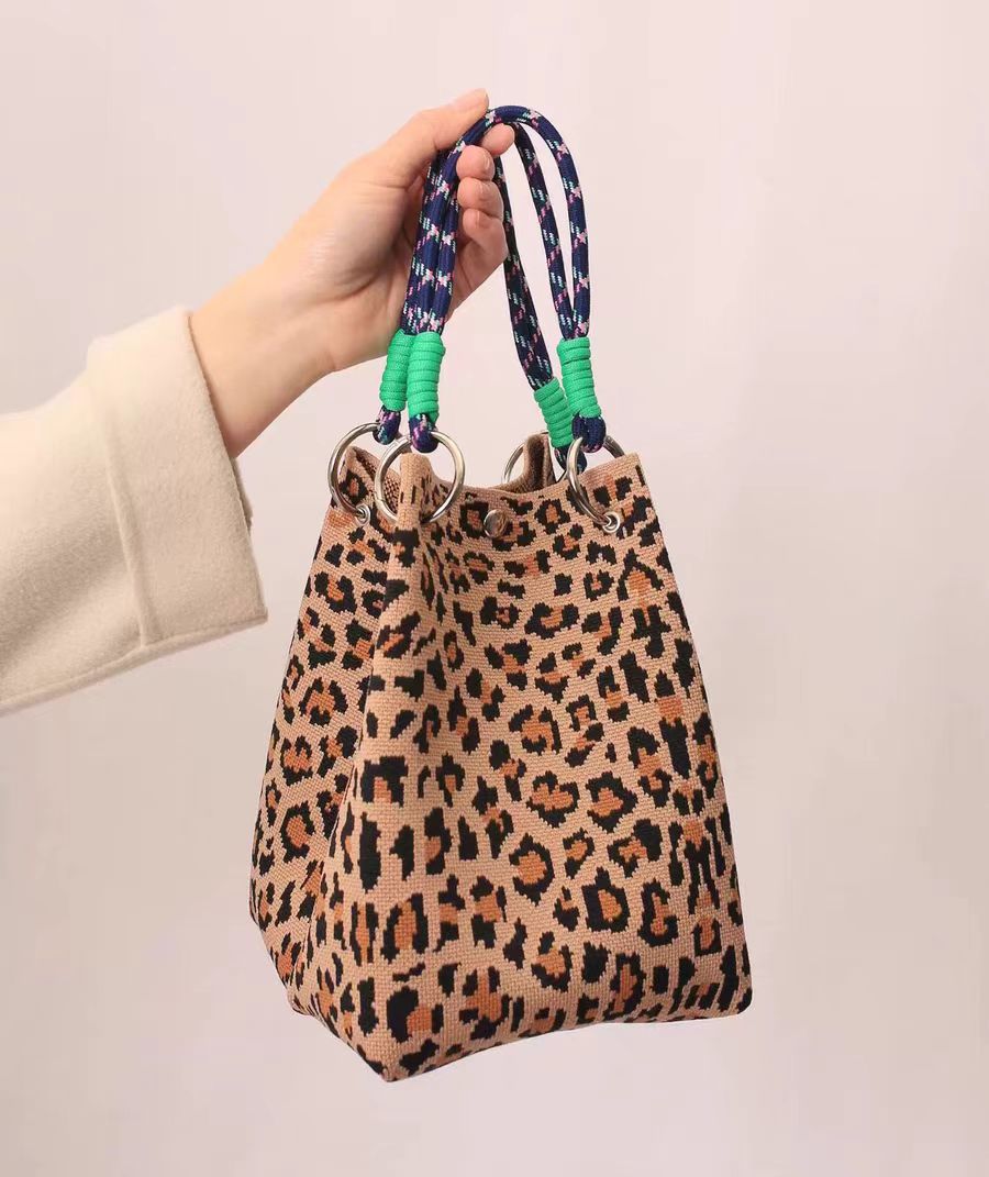 ππ Limited-Time Sale: 50% OFF π΄ Boho Striped Knit Bucket Handbag for Women β Handmade Summer Beach Shoulder Bag2