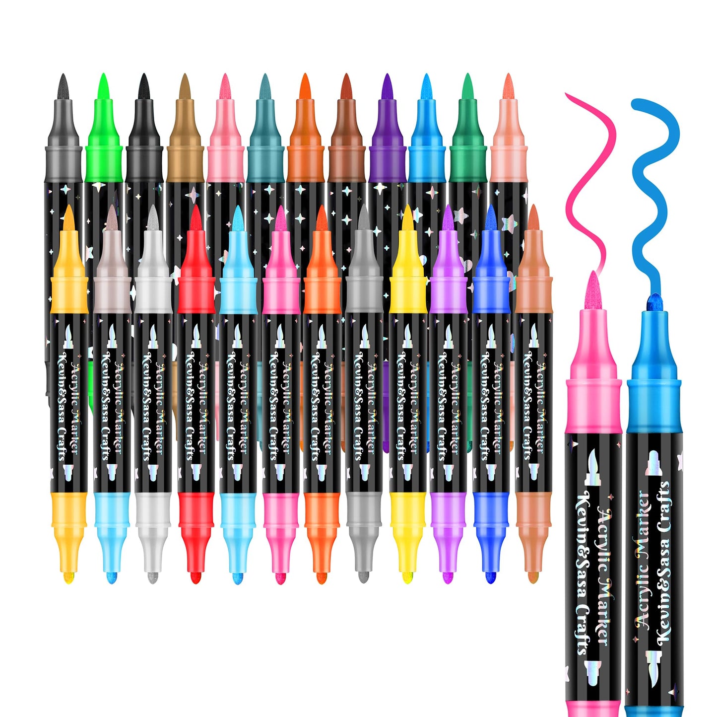 ⏳Last Day-50% Off✨🌈Dual-Tip Glitter Marker Pen