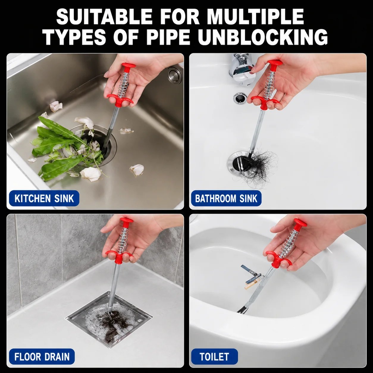 💧Last Day 47% OFF -🚿Professional Drain Clog Remover Tool – A Must-Have For Every Home
