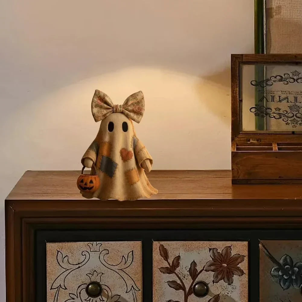Lighted Vintage Patchwork Ghost