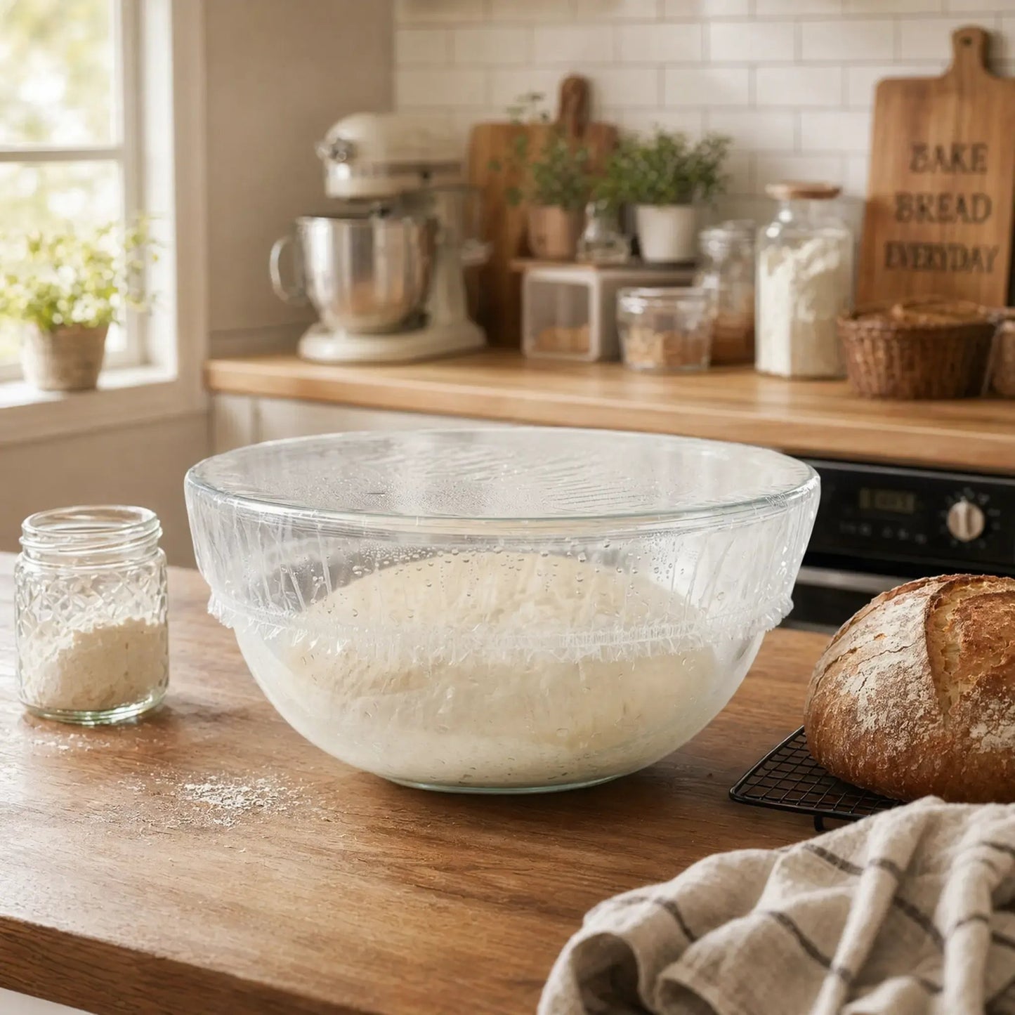 š„Buy More Save Moreš„100pcs Food-grade disposable cling film - Kitchen Bread Proofing