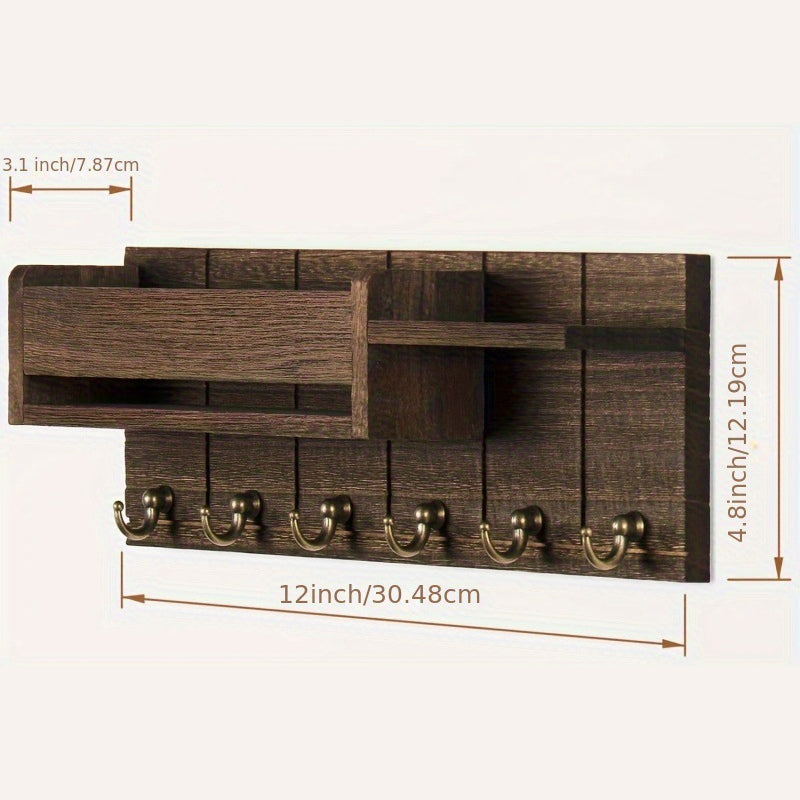 📢📢49% OFF !! ⏰Wall-Mounted Mail and Key Holder with Shelf