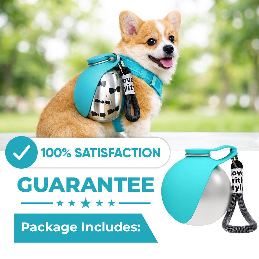 📢📢50% OFF !! ⏰ 2-in-1 Portable Dog Water Bottle for Small Dogs - Leak-Proof & Compact
