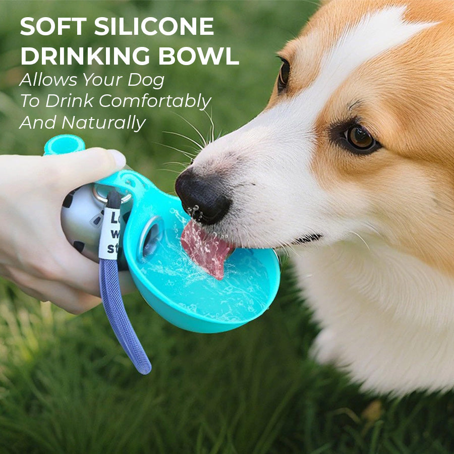 📢📢50% OFF !! ⏰ 2-in-1 Portable Dog Water Bottle for Small Dogs - Leak-Proof & Compact