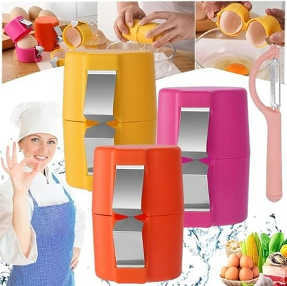 Last Day 50% OFF🥚Efficient Egg Cracking Tool, Handy Egg Separator