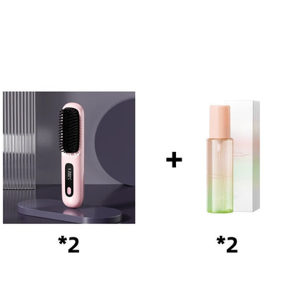 🏆2026 New Year Sale 50% OFF💁‍♀️🔥Hot Sale🎁Wireless Ceramic Heating Hair Straightening Comb