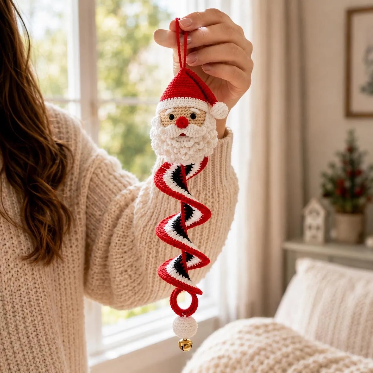 🔥HOT SALE 49% OFF☃️Crochet Snowman Spiral Ornament DIY Kit | Complete Beginner-Friendly Set with Soft Yarn, Crochet Hook, Festive Beads, Snowflakes & Step-by-Step Guide 🧶🎄✨