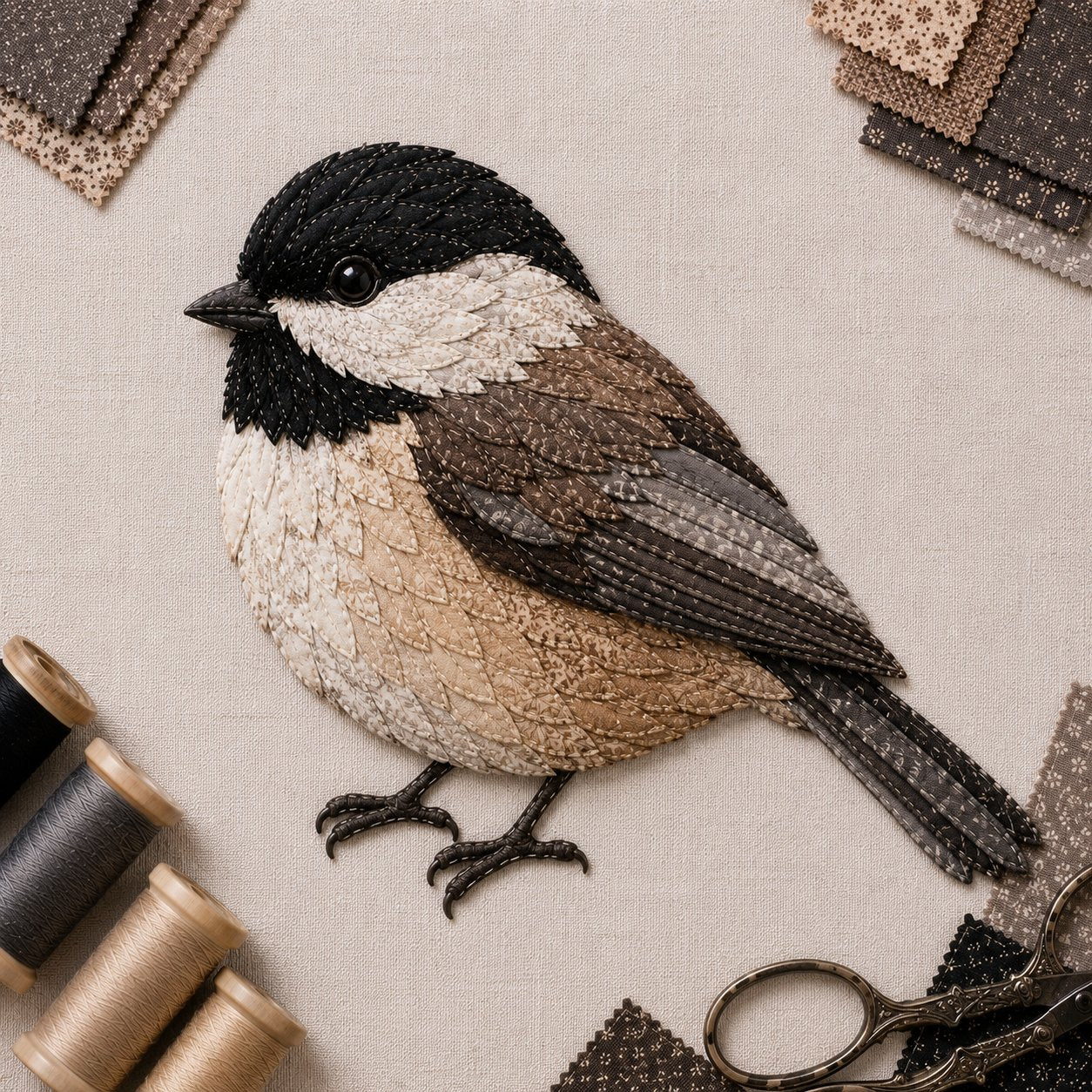 DIY Patchwork Bird Hanging Kit