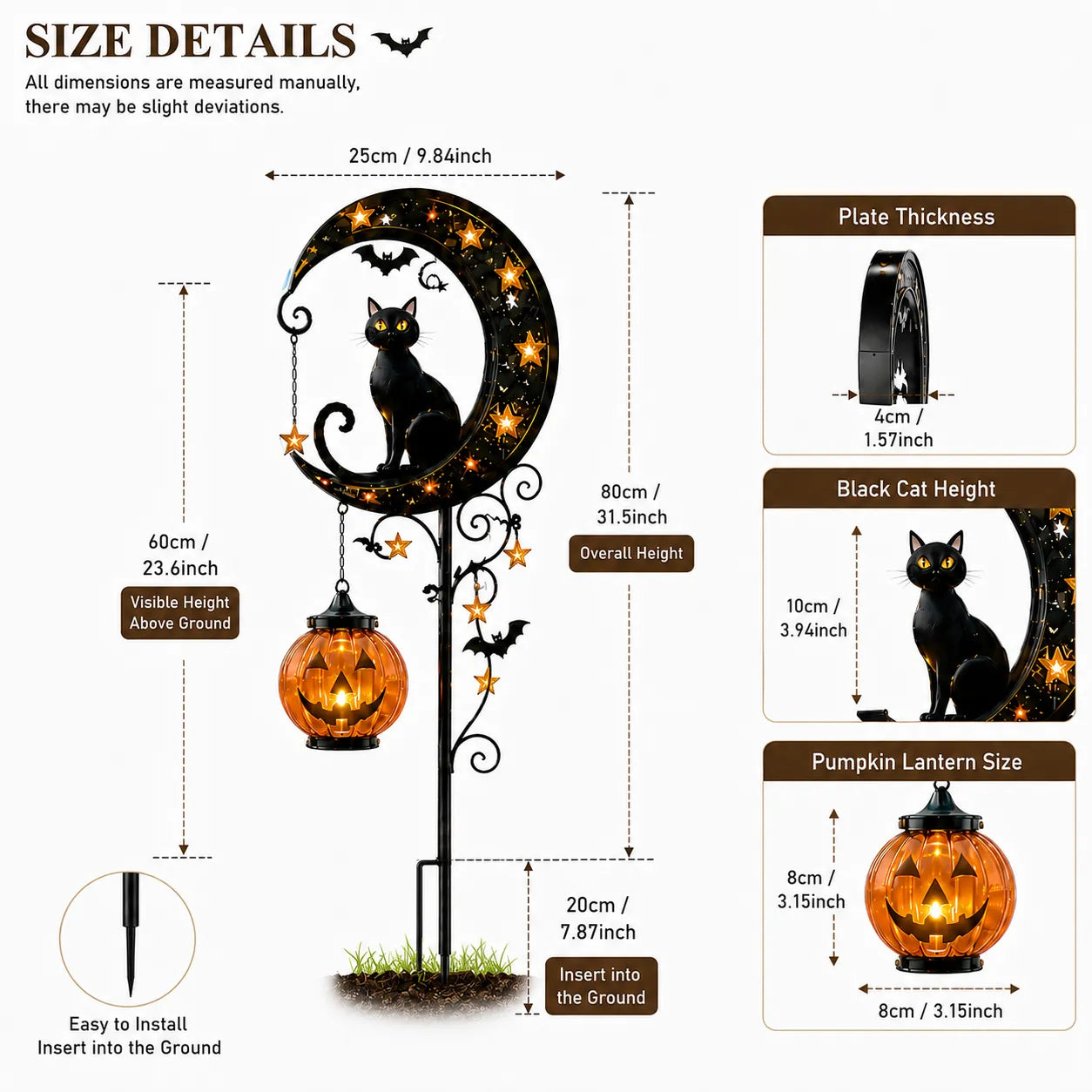 🔥Summer Sale 49% OFF🔥 - 🎃Solar Halloween Black Cat Garden Stake Light