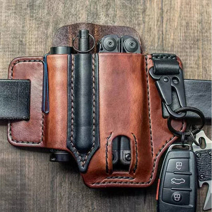 🛠️ Genuine Leather EDC Tool Waist Pouch, Outdoor Utility Belt Bag