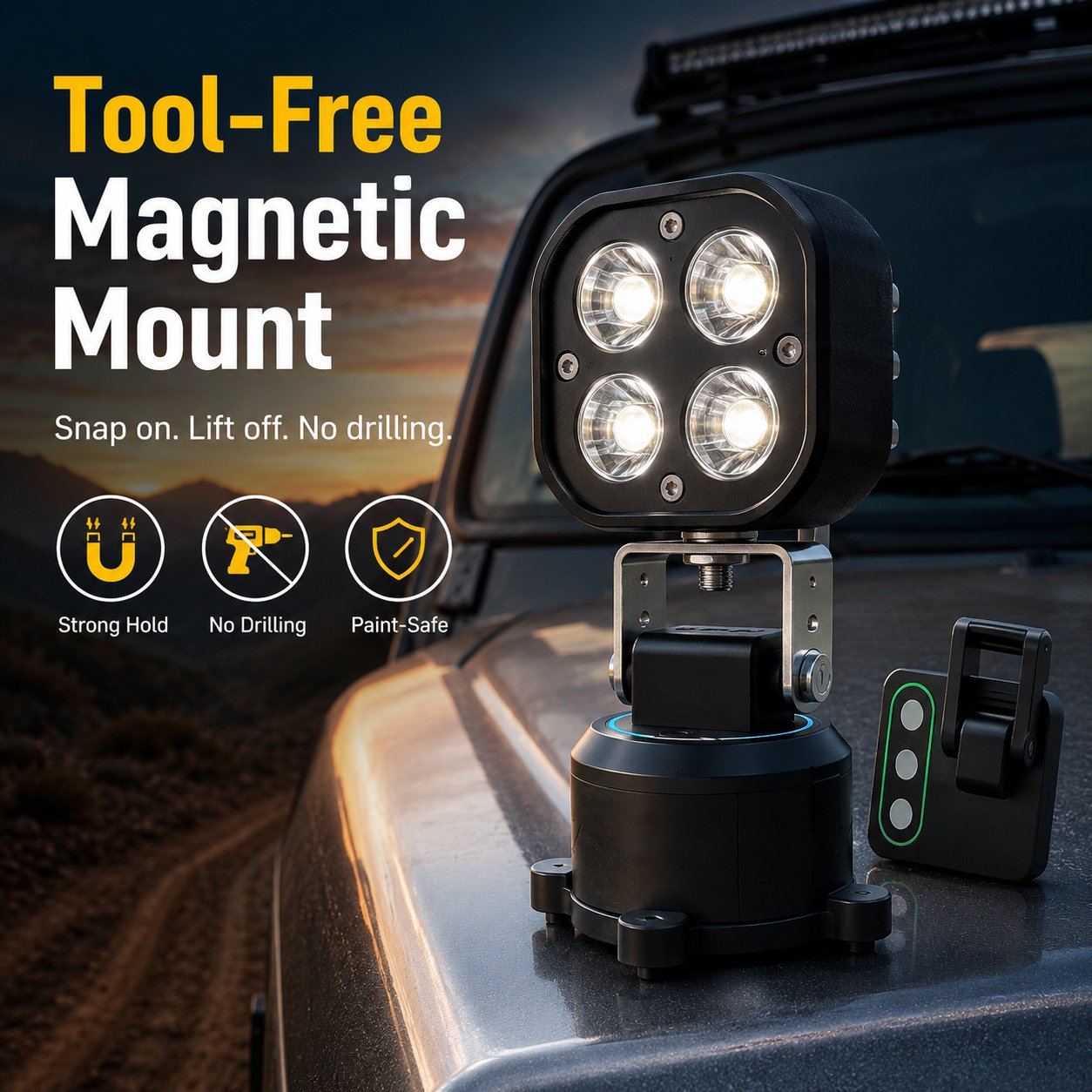 🏕️ Motorized Remote Control Laser LED Searchlight
