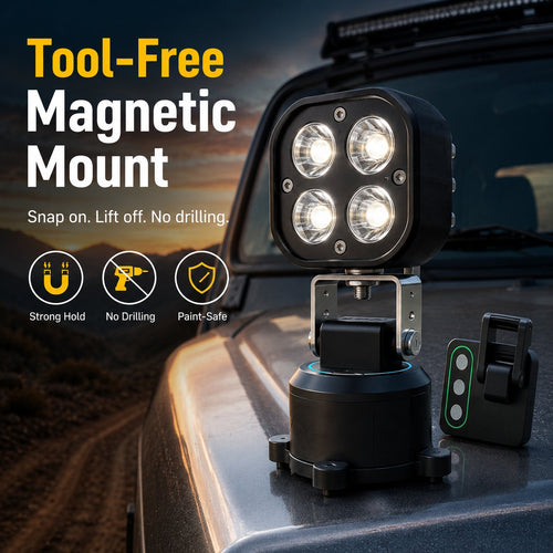 🏕️ Motorized Remote Control Laser LED Searchlight