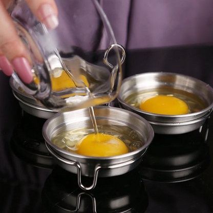 📢📢40% OFF !! ⏰ 304 Stainless Steel Egg Cooker – Premium Food-Grade, Sturdy Mold Frame & Easy Unmolding ✨