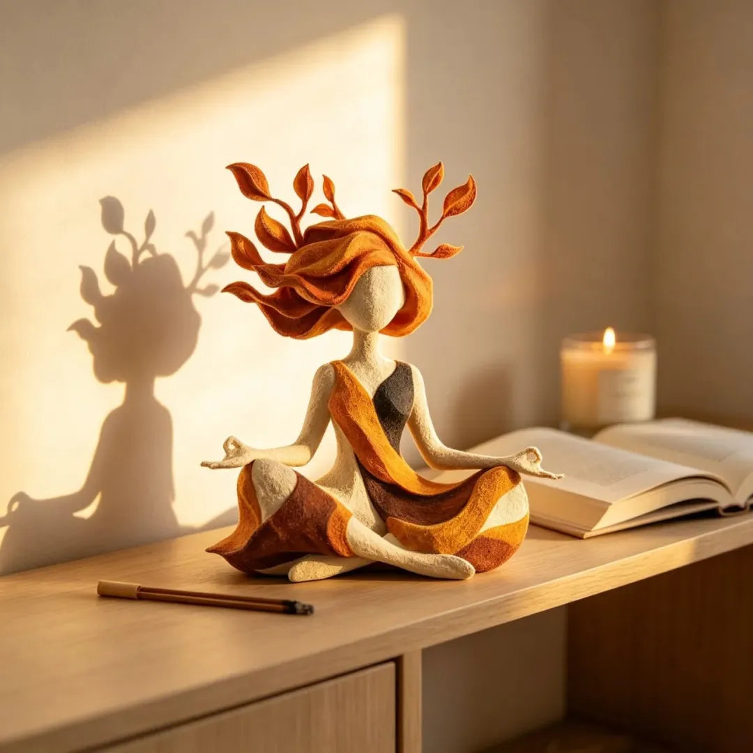 🌿 Serene Goddess of Nature Sculpture: Ethereal Earthy Home & Meditation Decor! ✨