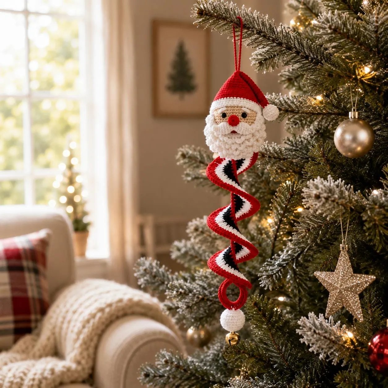 🔥HOT SALE 49% OFF☃️Crochet Snowman Spiral Ornament DIY Kit | Complete Beginner-Friendly Set with Soft Yarn, Crochet Hook, Festive Beads, Snowflakes & Step-by-Step Guide 🧶🎄✨