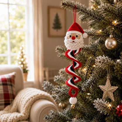 🔥HOT SALE 49% OFF☃️Crochet Snowman Spiral Ornament DIY Kit | Complete Beginner-Friendly Set with Soft Yarn, Crochet Hook, Festive Beads, Snowflakes & Step-by-Step Guide 🧶🎄✨
