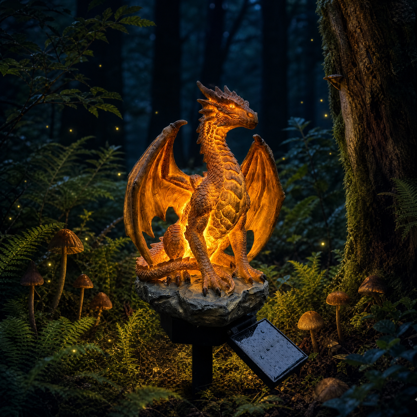 Dragon Legacy Golden Ember Edition Solar Garden Light
