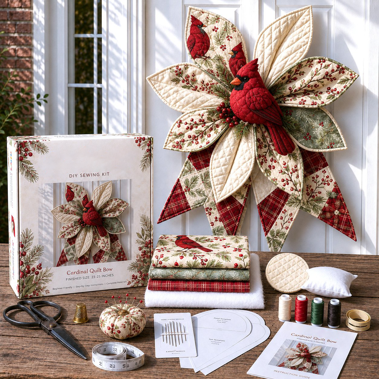 Large Patchwork Bow Sewing Kit