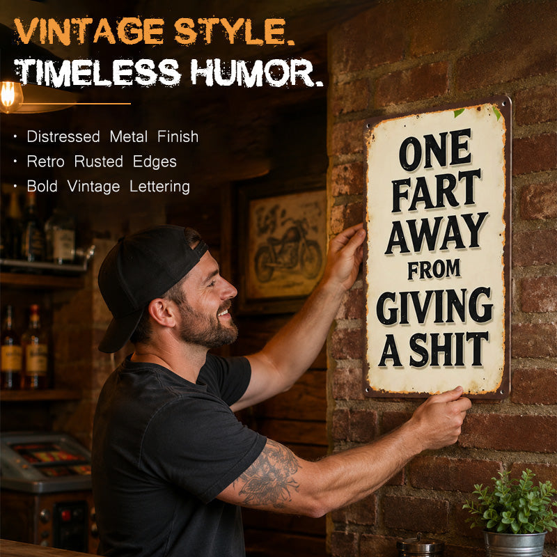 🛠 Sarcastic Vintage Metal Wall Sign — Bring Hilarious Personality to Your Garage & Bar! ✨🛠️
