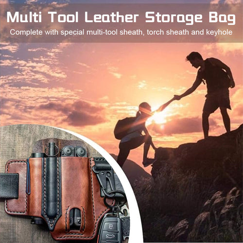 🛠️ Genuine Leather EDC Tool Waist Pouch, Outdoor Utility Belt Bag