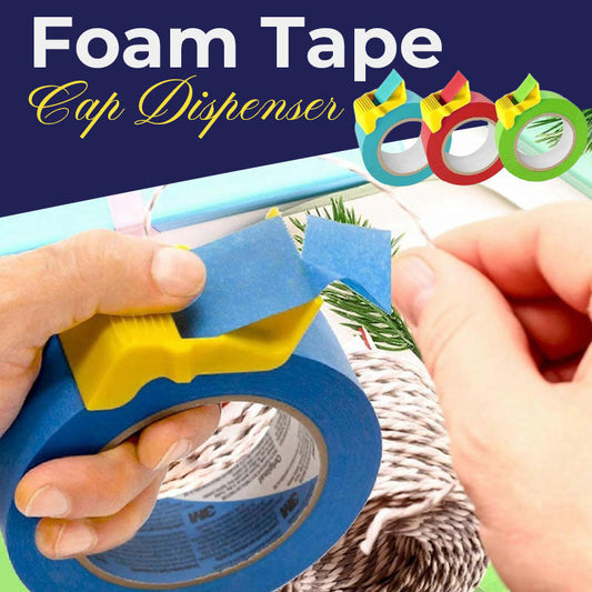 Foam Tape Cap Dispenser for Painters, Crafters, and Masking Tape Cutting