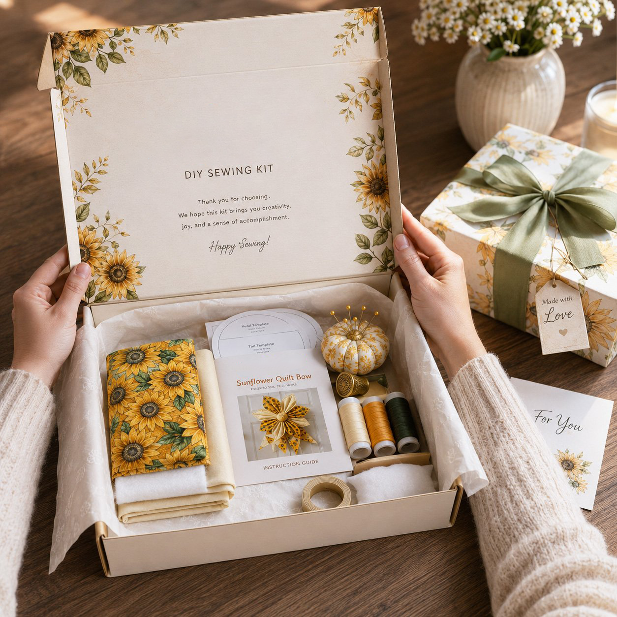 Large Patchwork Bow Sewing Kit