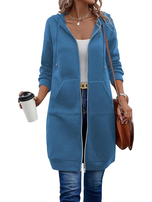 ⏳LAST DAY SALE ONLY￡14.99!!🦓🌿Women Casual Zip up Fleece Hoodies