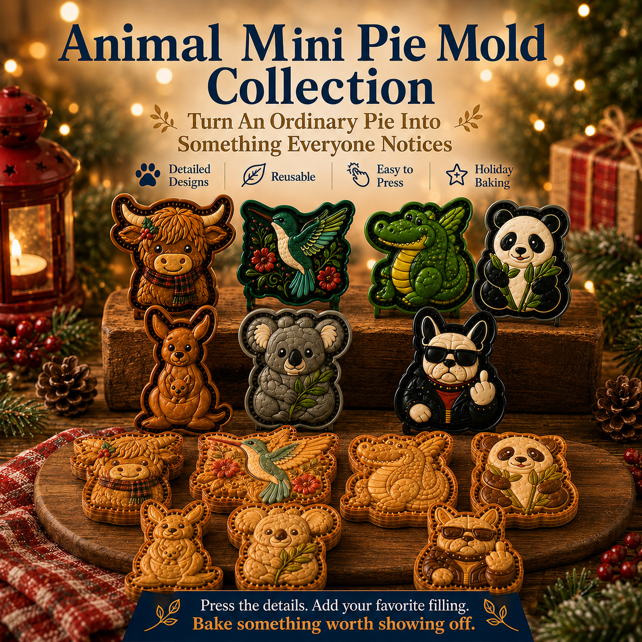🥧 Animal Mini Pie Mold Collection-🔥