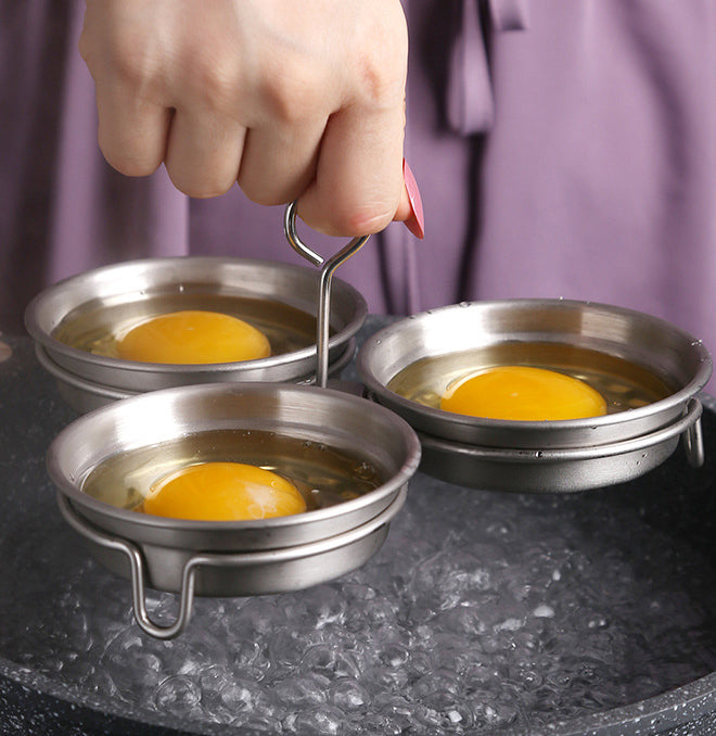 📢📢40% OFF !! ⏰ 304 Stainless Steel Egg Cooker – Premium Food-Grade, Sturdy Mold Frame & Easy Unmolding ✨
