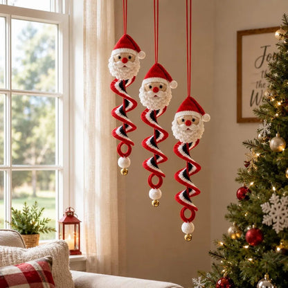 🔥HOT SALE 49% OFF☃️Crochet Snowman Spiral Ornament DIY Kit | Complete Beginner-Friendly Set with Soft Yarn, Crochet Hook, Festive Beads, Snowflakes & Step-by-Step Guide 🧶🎄✨