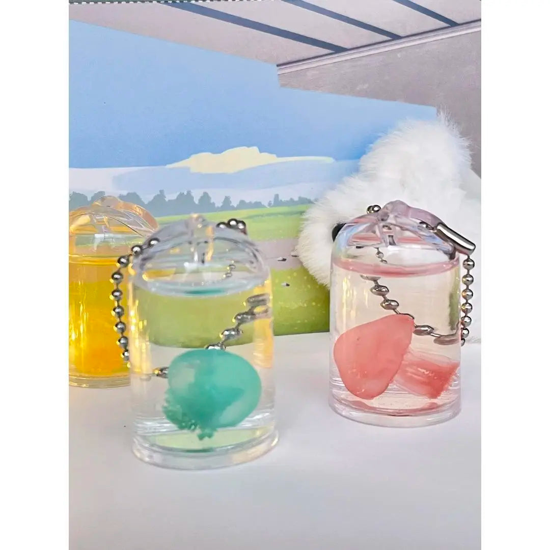 Cute Jellyfish Keychain,Stylish Keychain, Fashionable Keychain for Women & Men, Trendy All-match & Exquisite Keychain for Birthday Gift, Keychain Pendant,SummerVibe