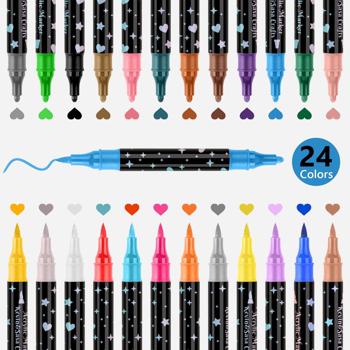 ⏳Last Day-50% Off✨🌈Dual-Tip Glitter Marker Pen