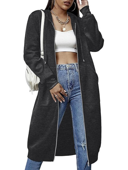 ⏳LAST DAY SALE ONLY￡14.99!!🦓🌿Women Casual Zip up Fleece Hoodies