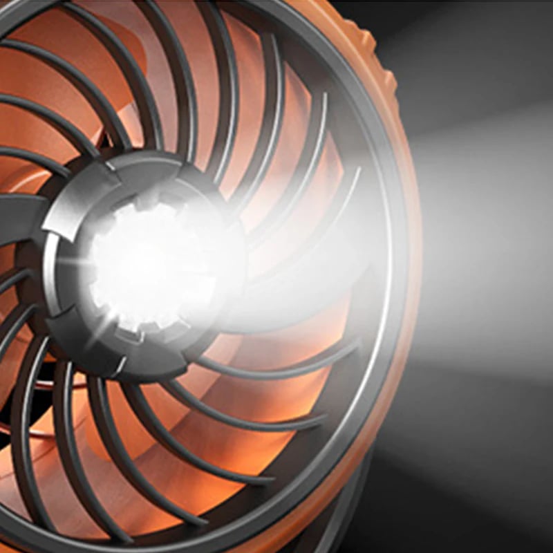 100-Speed Turbo Camping Fan – Rechargeable & powerful – Compact, quiet & long battery life – perfect for tents, RVs or outdoor workspaces 🔋⛺✨