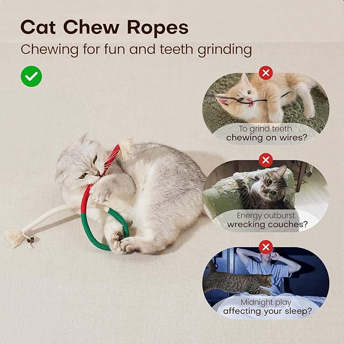 Chew Rope Toy – Natural, Safe Tooth Cleaner for Indoor Cats