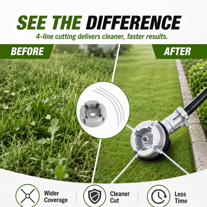 ⚙️ 48% OFF NOW! 🌿 Aluminum Trimmer Head – 4-Line Cutting & Universal Fit – Heavy-Duty & Easy Line Replacement 🏡