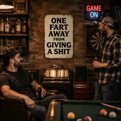 🛠 Sarcastic Vintage Metal Wall Sign — Bring Hilarious Personality to Your Garage & Bar! ✨🛠️