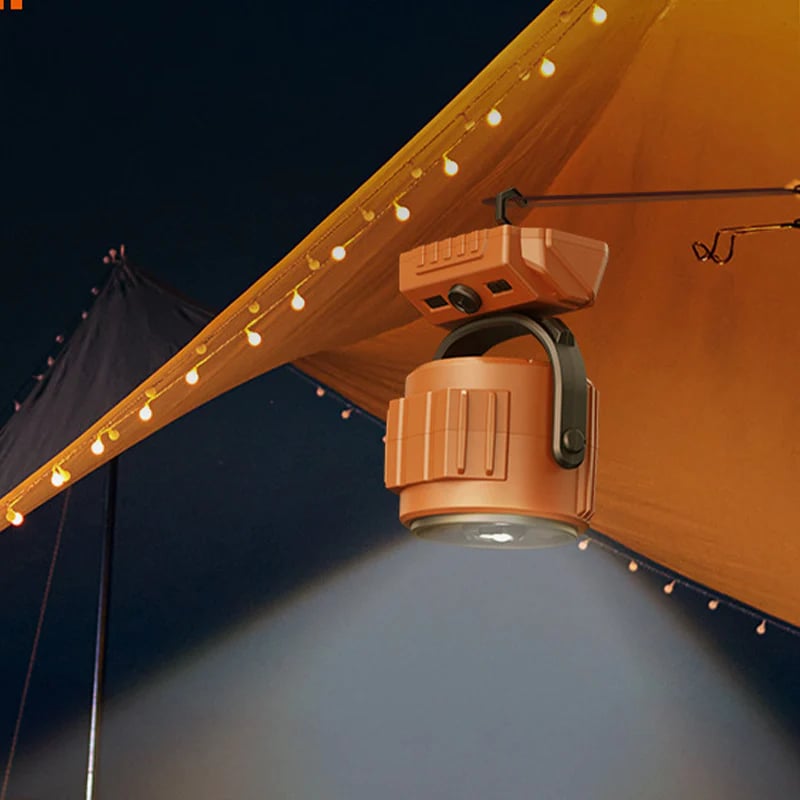 100-Speed Turbo Camping Fan – Rechargeable & powerful – Compact, quiet & long battery life – perfect for tents, RVs or outdoor workspaces 🔋⛺✨