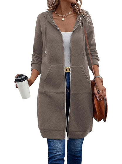 ⏳LAST DAY SALE ONLY￡14.99!!🦓🌿Women Casual Zip up Fleece Hoodies