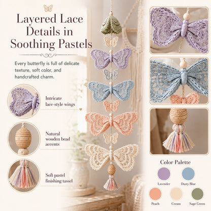 🔥LAST DAY 49% OFF - 🦋Butterfly Garden Cascade DIY Crochet Kit