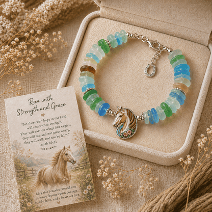 🔥48% Off Last Day - 🩵 Sea Glass Blessing Bracelet