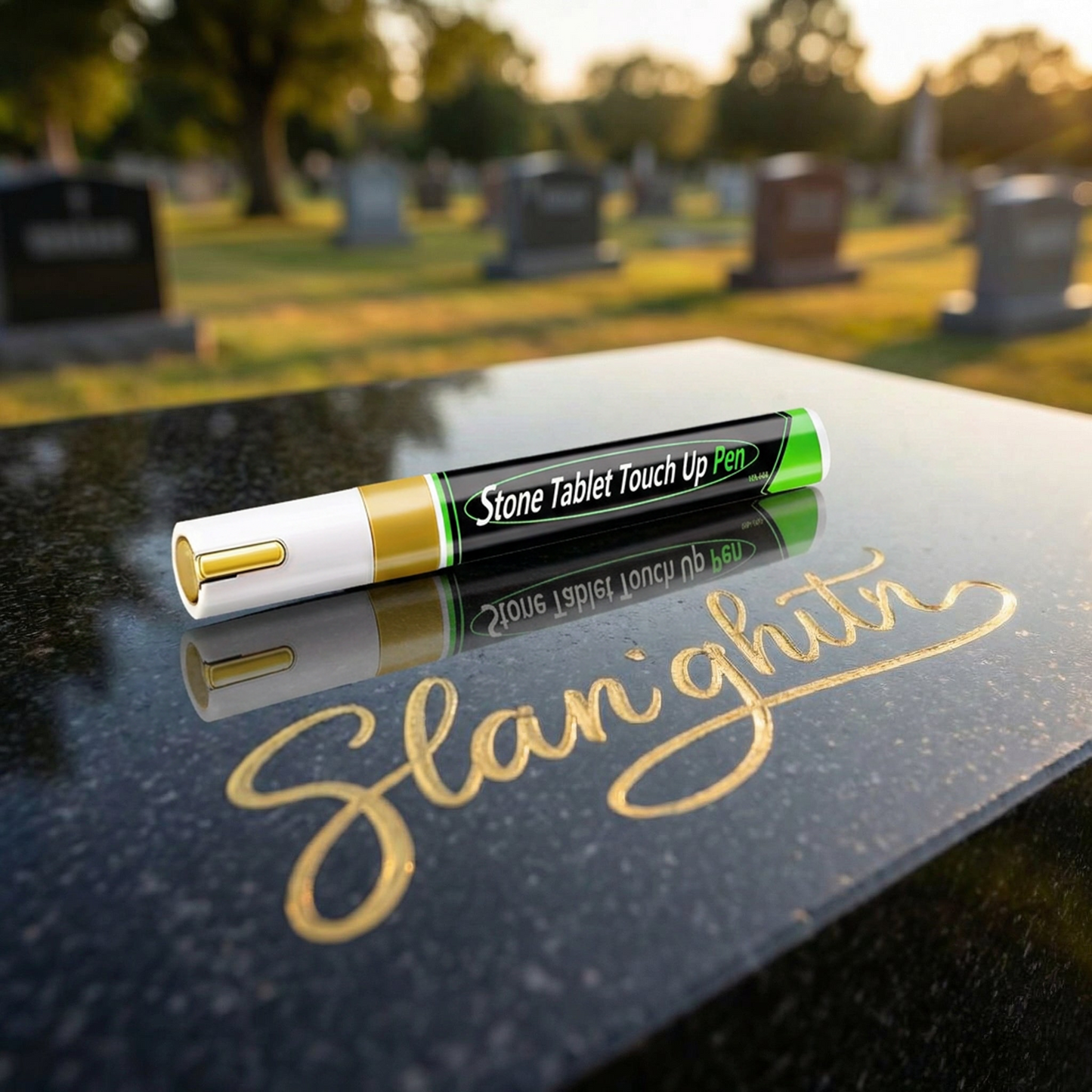 🔥HOT SALE 🐦Golden Tombstone Marker Pen for Restoring Faded Grave Inscriptions（2 PCS）