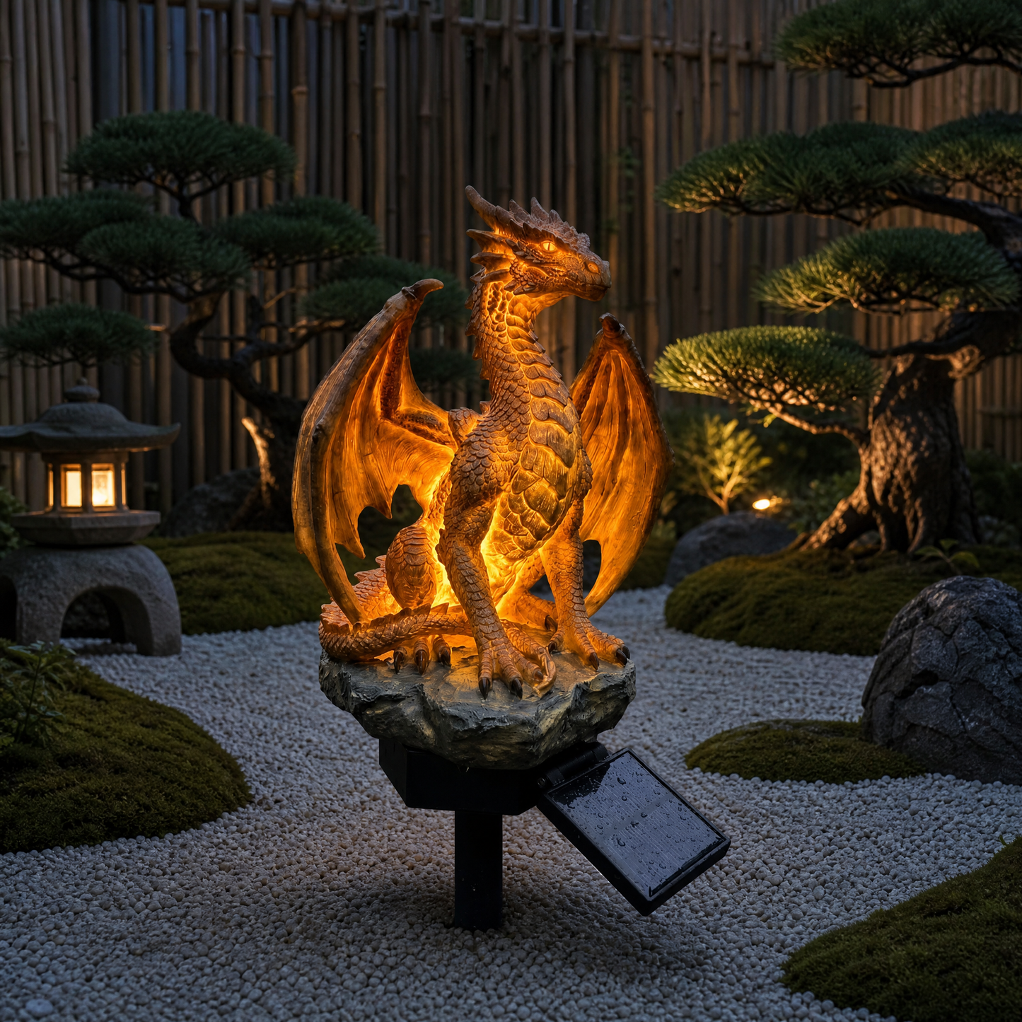 Dragon Legacy Golden Ember Edition Solar Garden Light