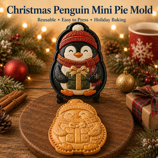 ⏳ Last Day 48% OFF – 🎄Christmas Mini Pie Mold Collection | Reusable Embossed Molds for Shaping Detailed Santa, Snowman, Reindeer, Tree & Holiday Pies 🥧✨