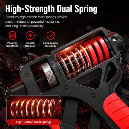 Adjustable Grip Strengthener with Digital Counter-5-165KG Heavy Resistance Hand & Forearm Trainer